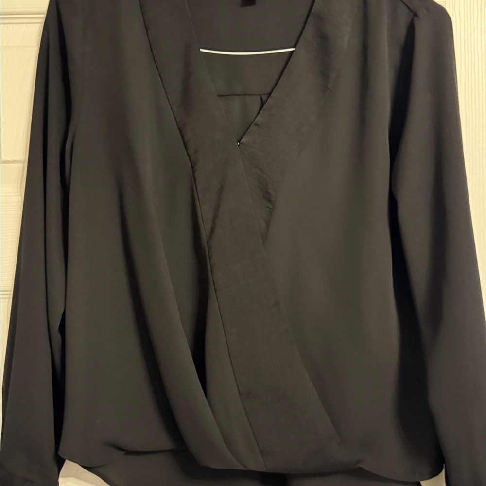 Banana Republic Black Wrap Blouse
